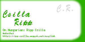 csilla ripp business card